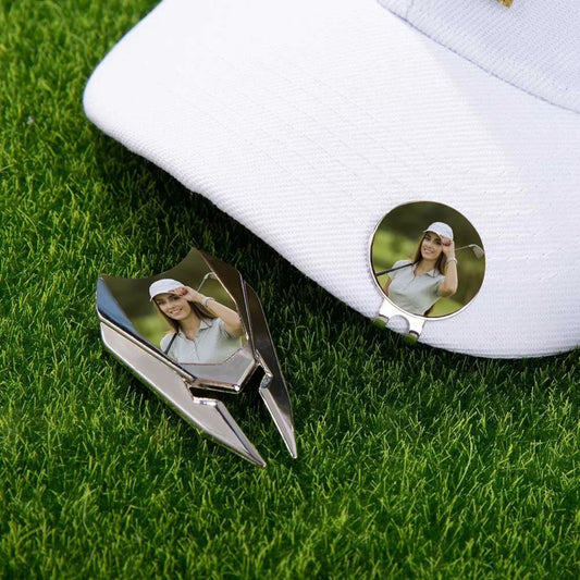 Custom Photo Golf Divot Repair Tool & Magnetic Ball Marker Set