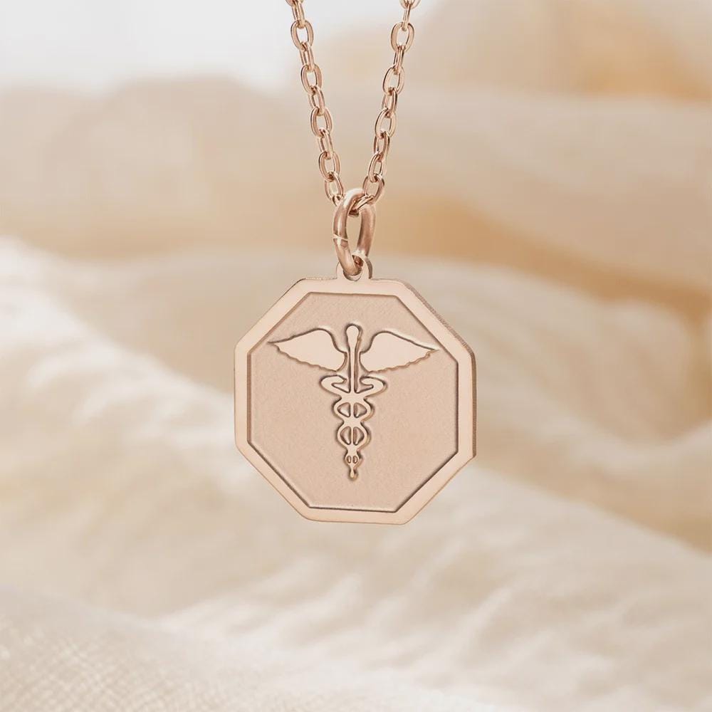 Medical Alert Pendant Necklace - Pattern Options