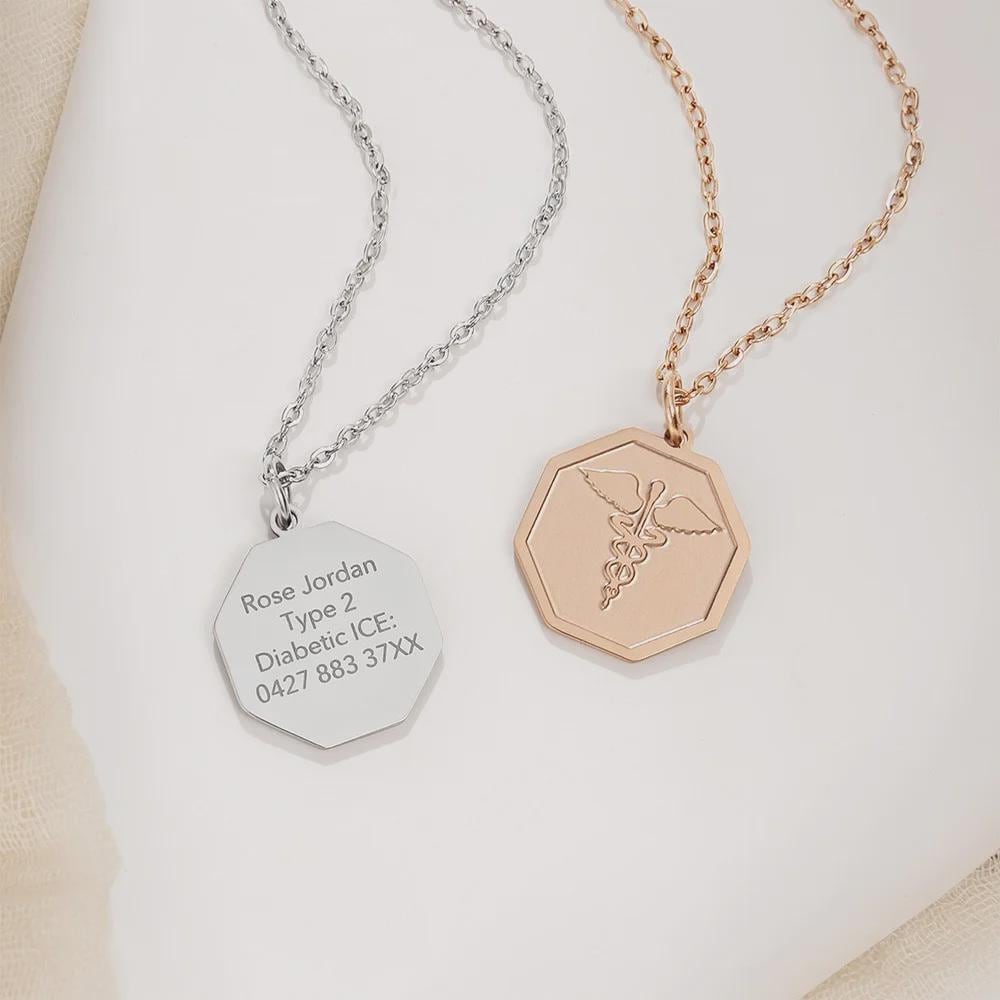 Medical Alert Pendant Necklace - Pattern Options