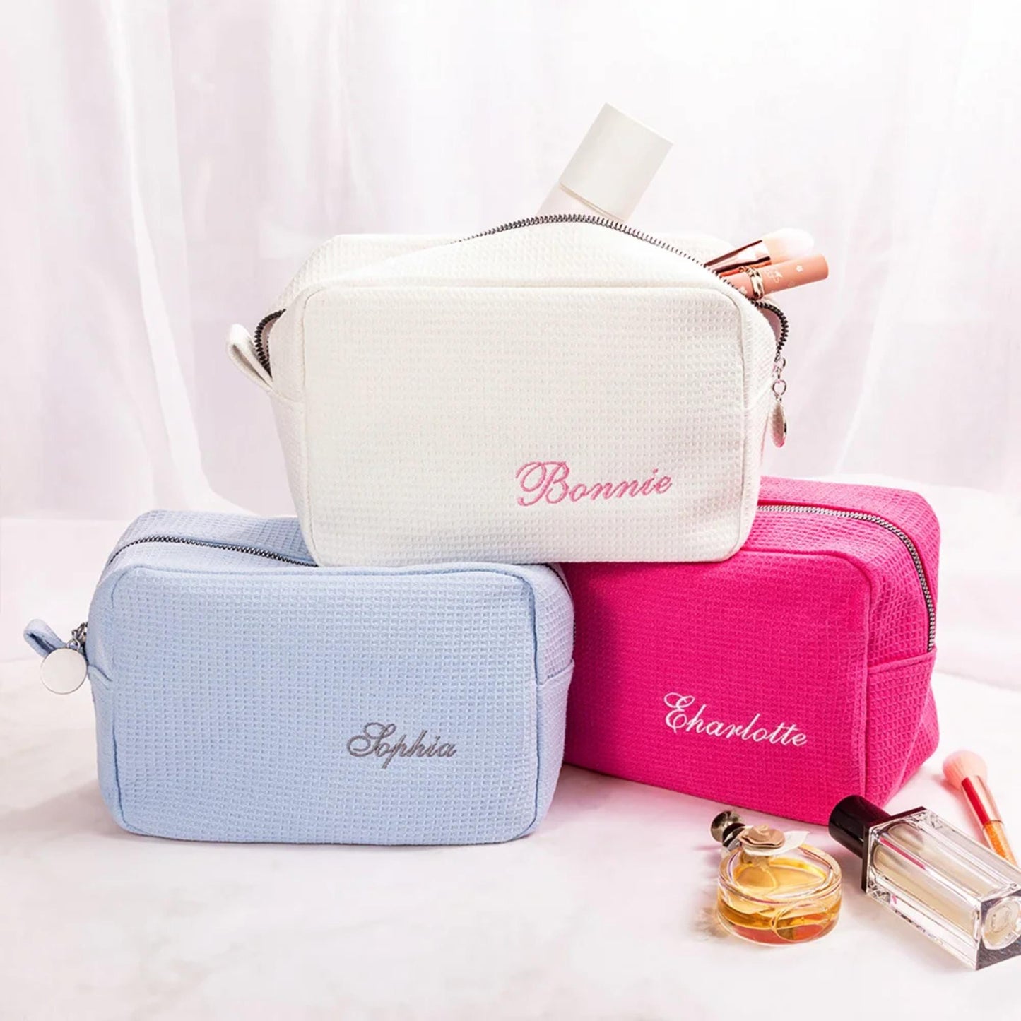 Personalized Name Embroidered Cosmetic Bag