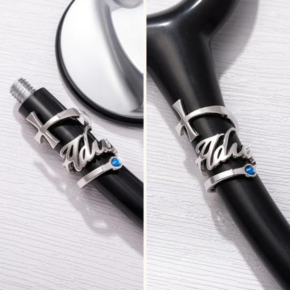 Cross Stethoscope ID Tag with Name & Birthstone