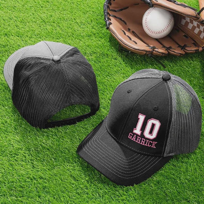 Sports Trucker Hat with Name & Number