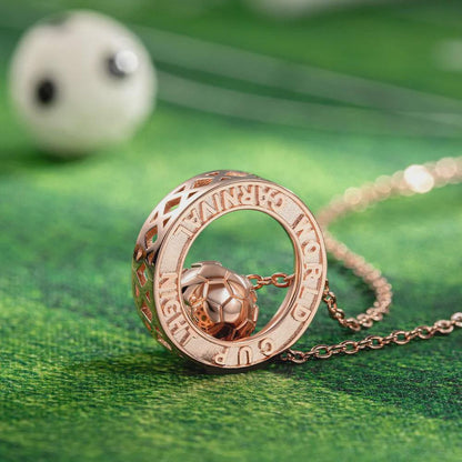 Soccer Hoop Pendant Necklace with Name