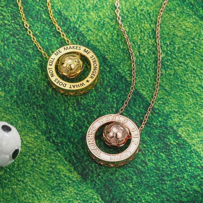 Soccer Hoop Pendant Necklace with Name