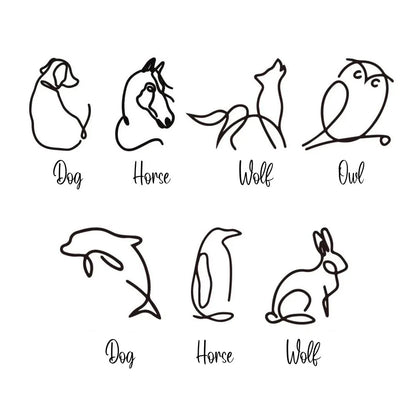 Animal Silhouette Signet Ring with Name