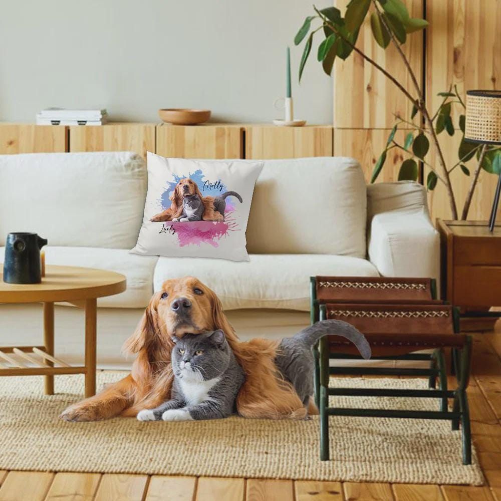 Custom Pet Photo Pillow Cover