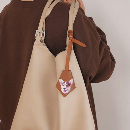 Personalized Pet Photo Leather Bag Tag