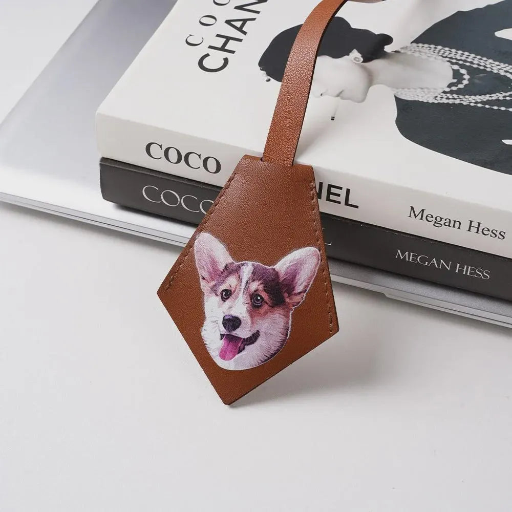 Personalized Pet Photo Leather Bag Tag