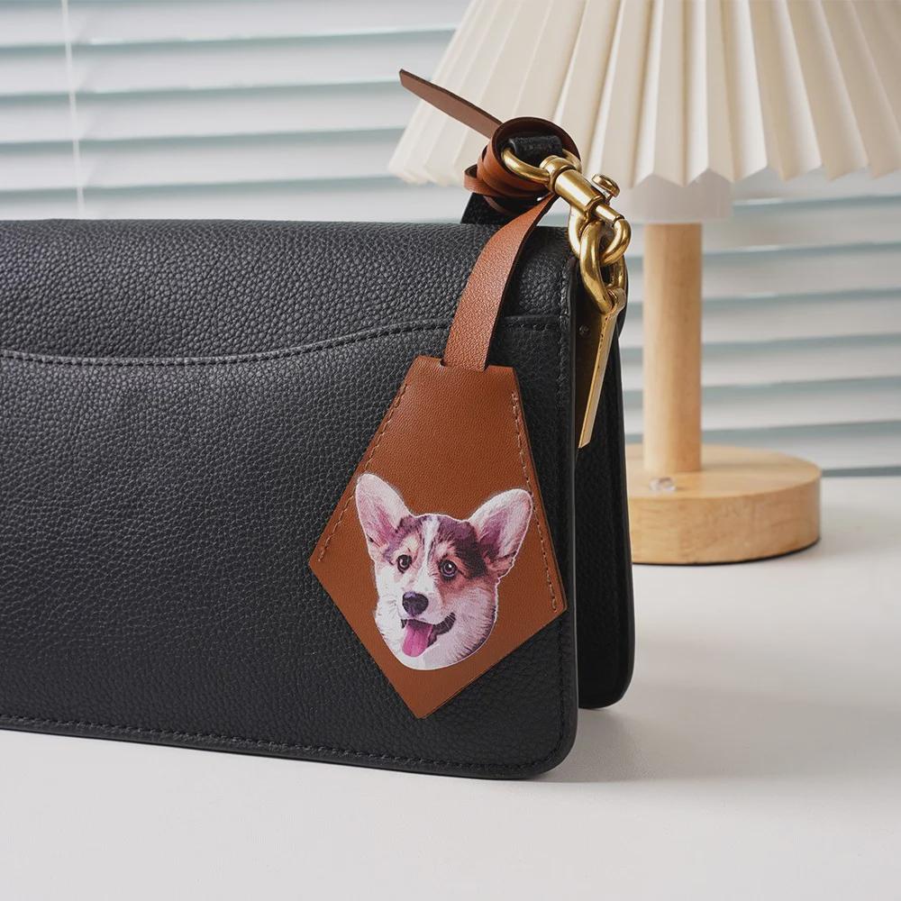Personalized Pet Photo Leather Bag Tag