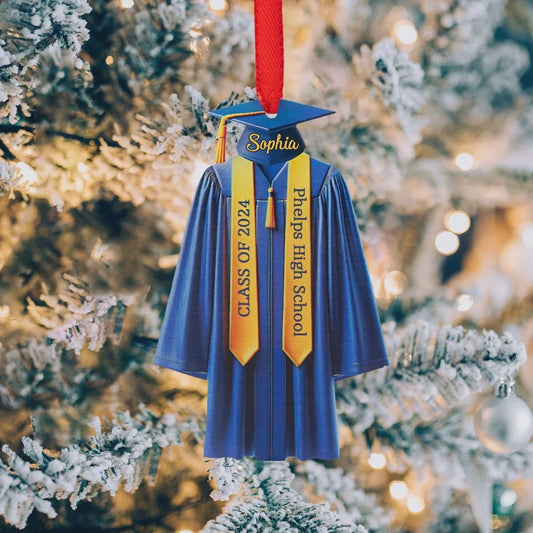 Custom Graduation Gown Christmas Ornament