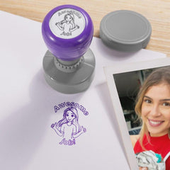 Personalisierter selbstfärbender Lehrer-Avatar-Stempel