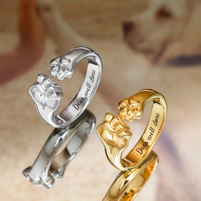 Personalized Best Friend Pet Fist Bump Ring