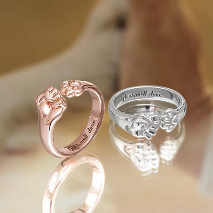 Personalized Best Friend Pet Fist Bump Ring