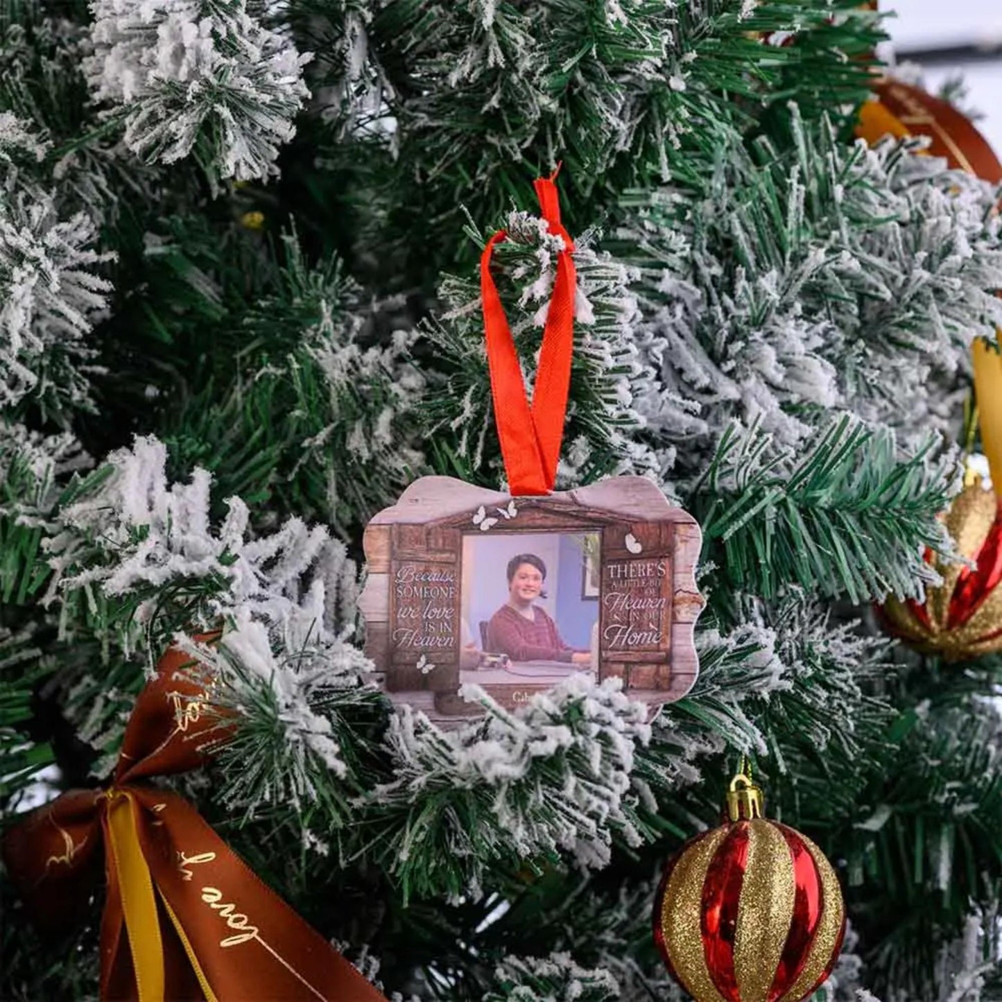Custom Photo Memorial Christmas Tree Decoration