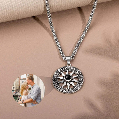 Custom Sun Photo Projection Necklace