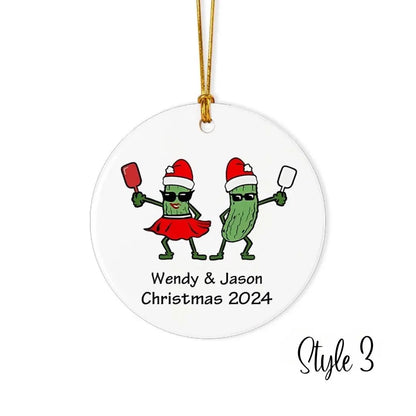 Custom Cartoon Pickleball Christmas Tree Decoration