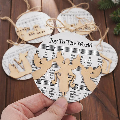 Wooden Nativity Scene Christmas Tree Decoration