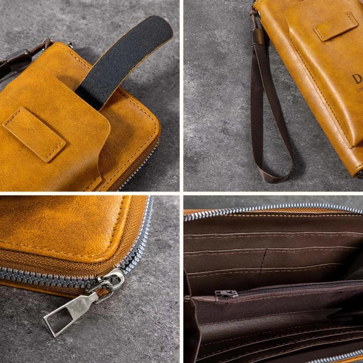Personalized Men's Vegan Leather Phone Wallet