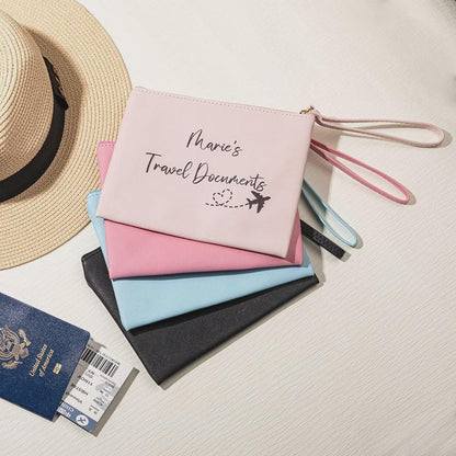 Custom Name Travel Passport Wallet Organizer Pouch