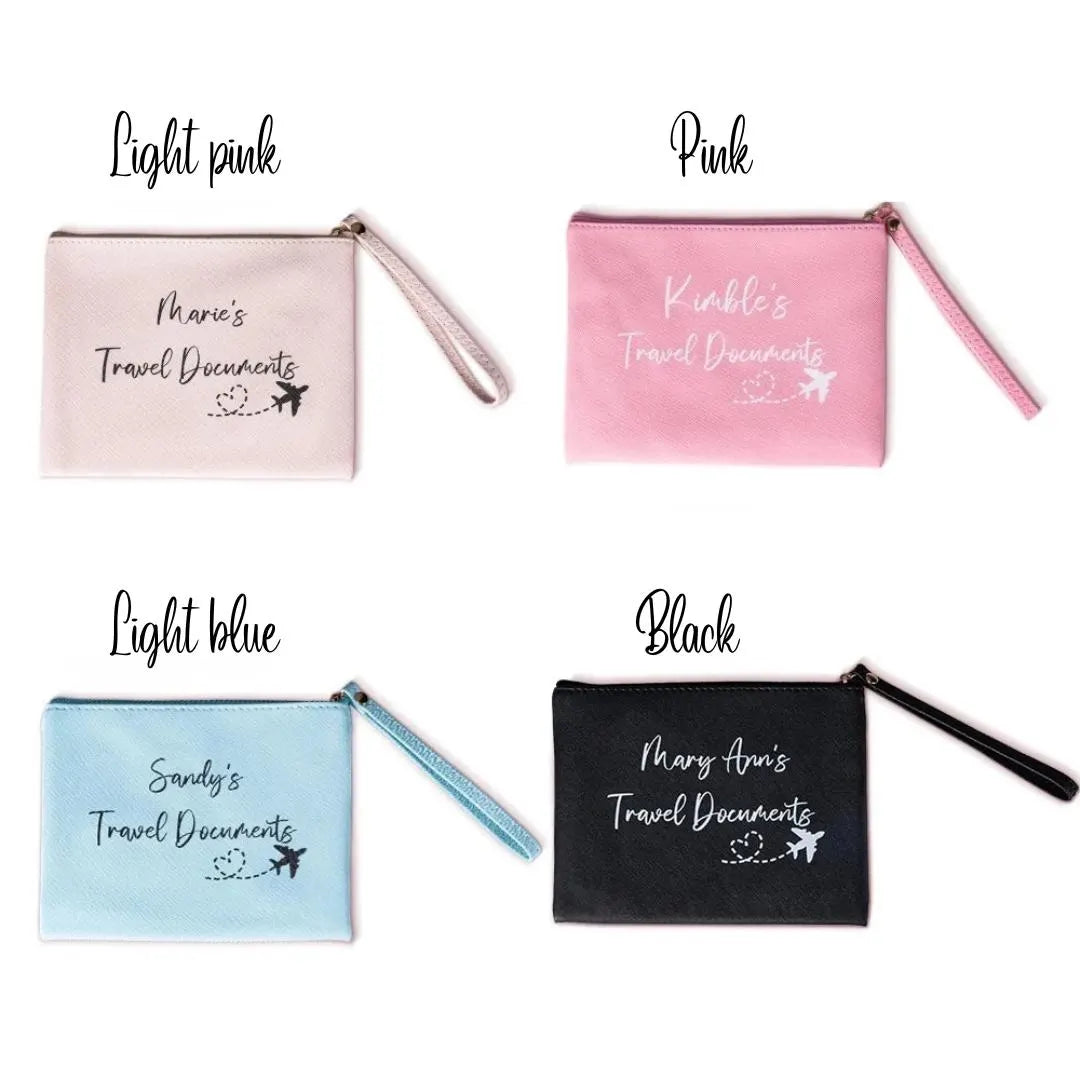 Custom Name Travel Passport Wallet Organizer Pouch