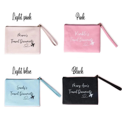 Custom Name Travel Passport Wallet Organizer Pouch