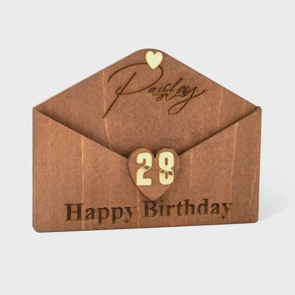 Personalized Wooden Money Holder Envelope