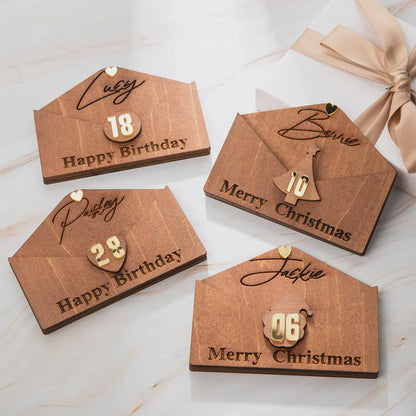 Personalized Wooden Money Holder Envelope