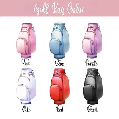 Custom Name Birth Flower Golf Bag Tote