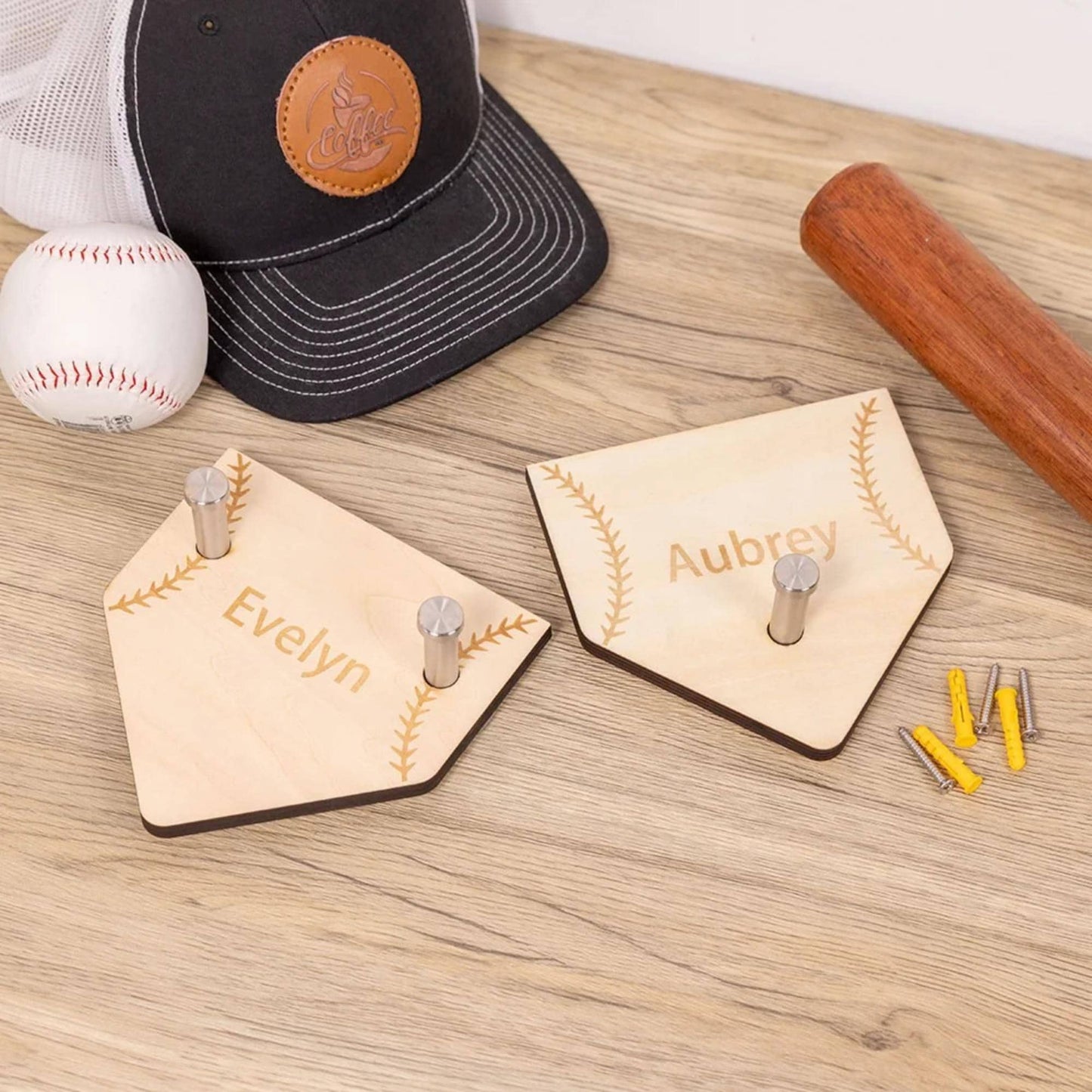 Personalized Wooden Sports Cap Holder