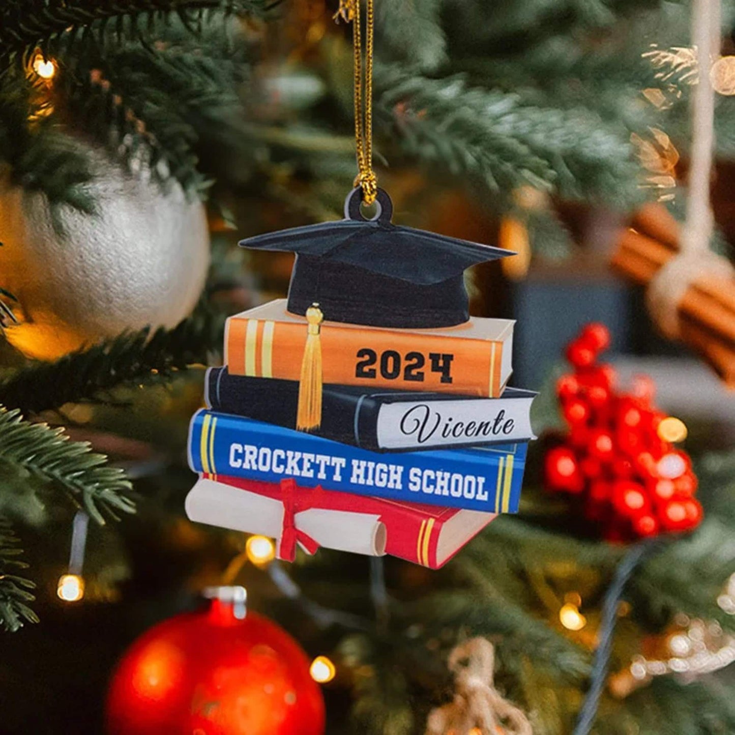 Personalized Graduation Cap Christmas Tree Decoration