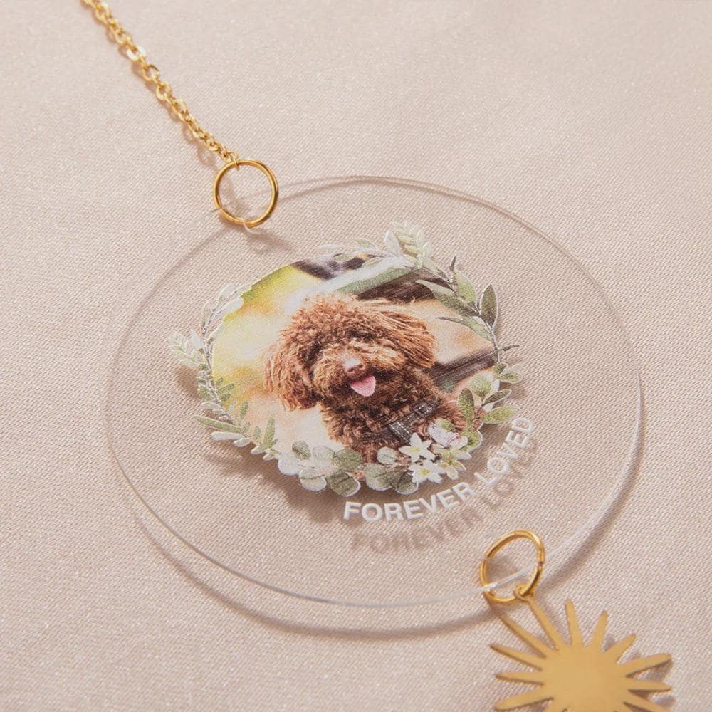 Custom Memorial Photo Crystal Suncatcher