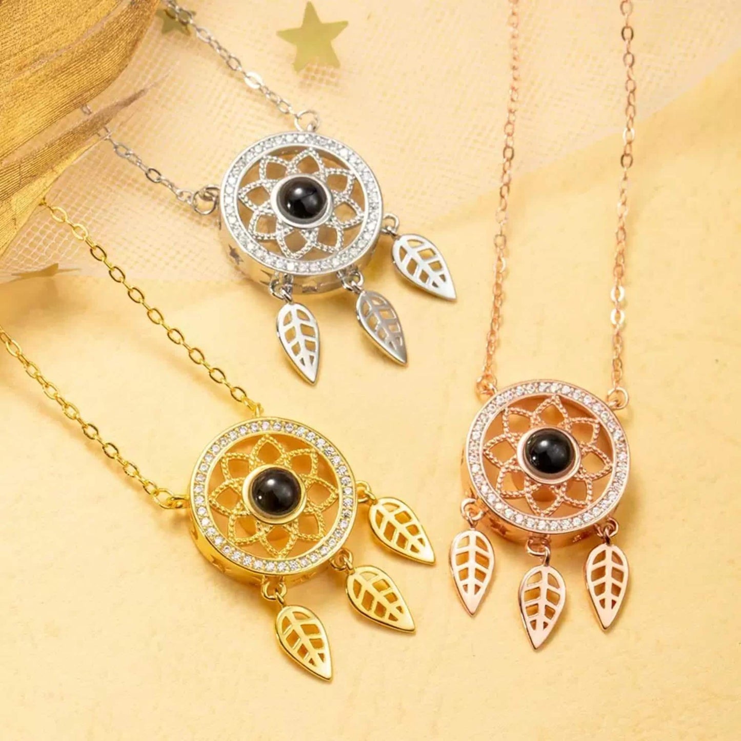 Custom Photo Dreamcatcher Projection Necklace