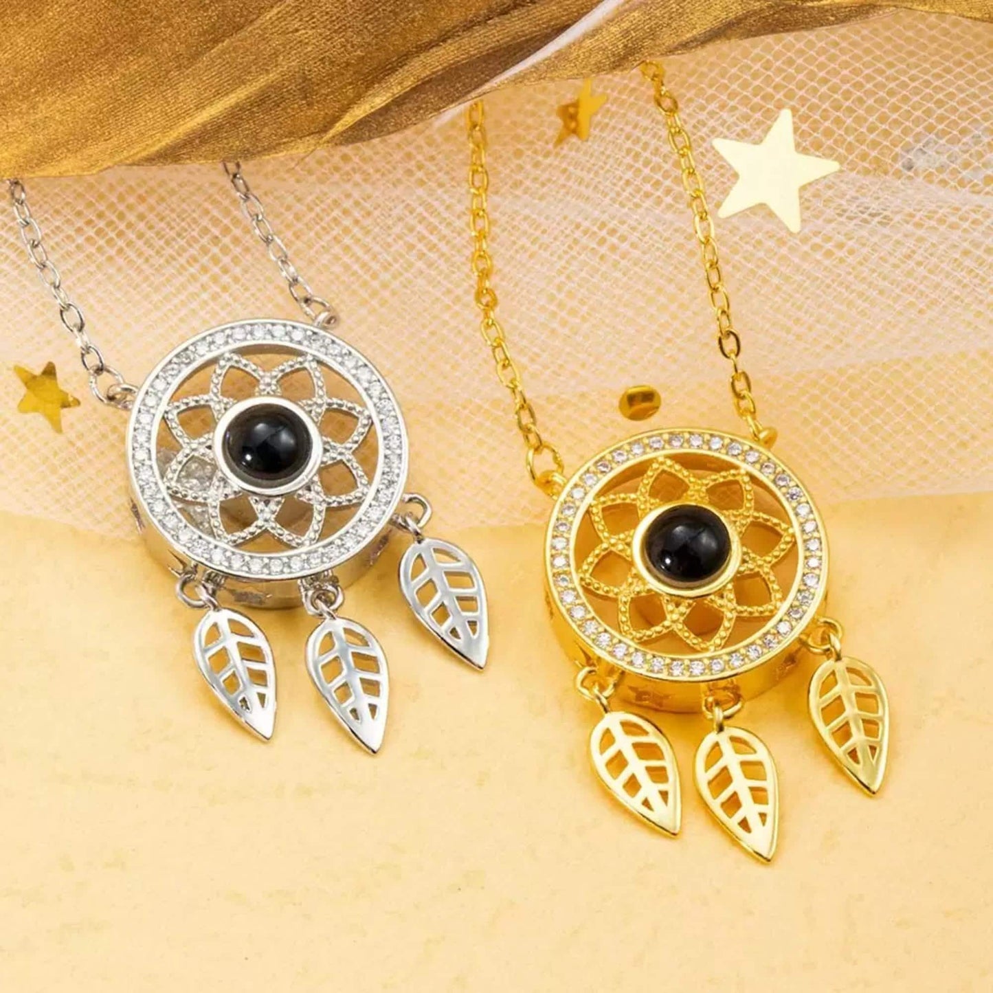 Custom Photo Dreamcatcher Projection Necklace