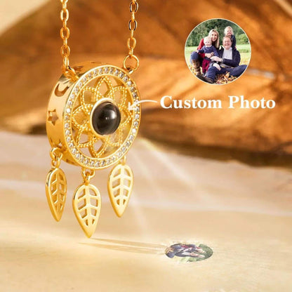 Custom Photo Dreamcatcher Projection Necklace