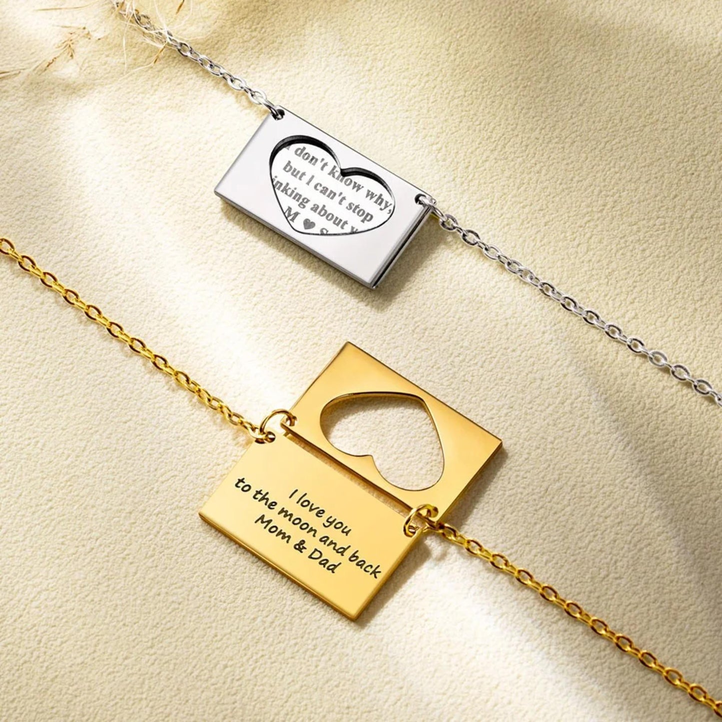 Secret Message Heart Envelope Locket Necklace
