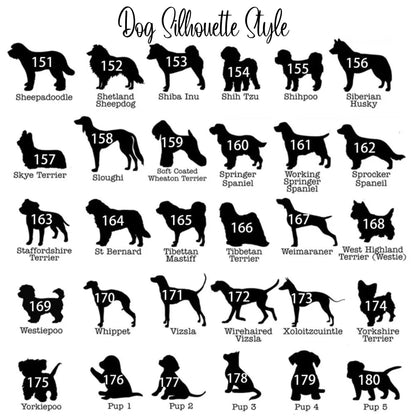 Custom Dog Silhouette Wooden Christmas Tree Ornament with Name