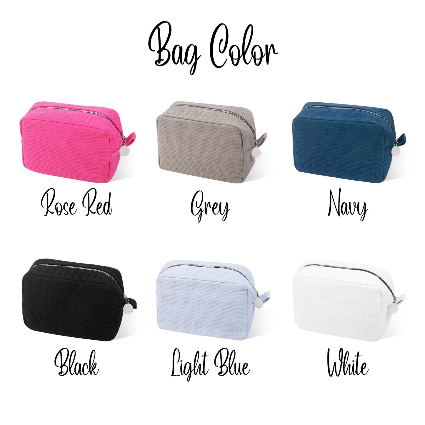 Personalized Name Embroidered Cosmetic Bag