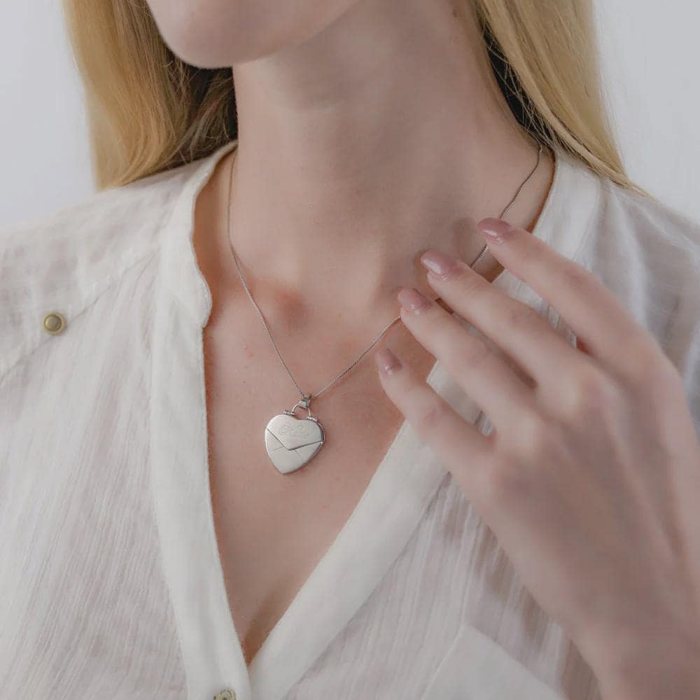 Secret Message Heart Locket Necklace