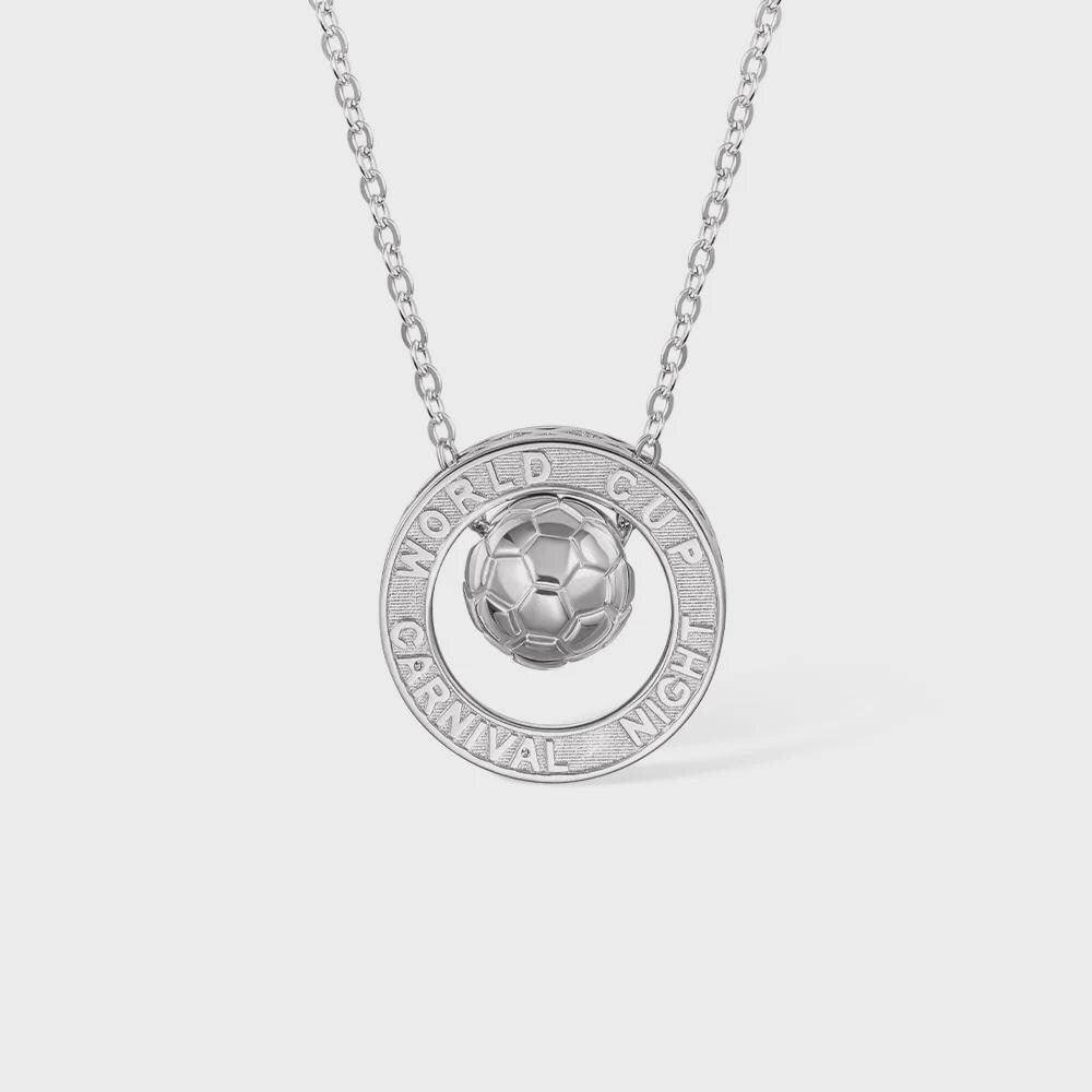 Soccer Hoop Pendant Necklace with Name