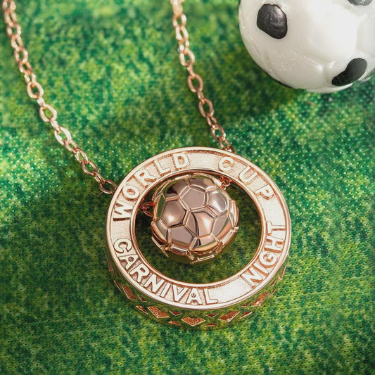 Soccer Hoop Pendant Necklace with Name
