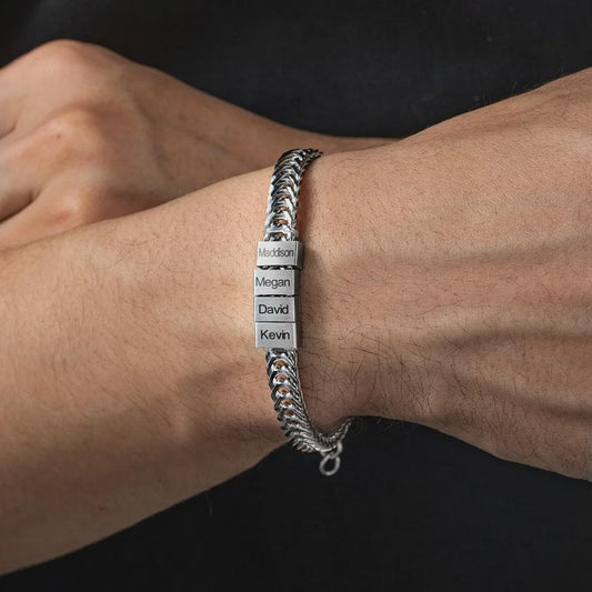 Custom Dad Bracelet with 1–12 Kids’ Names