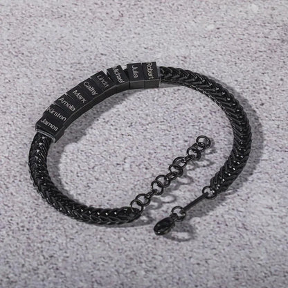 Custom Dad Bracelet with 1–12 Kids’ Names
