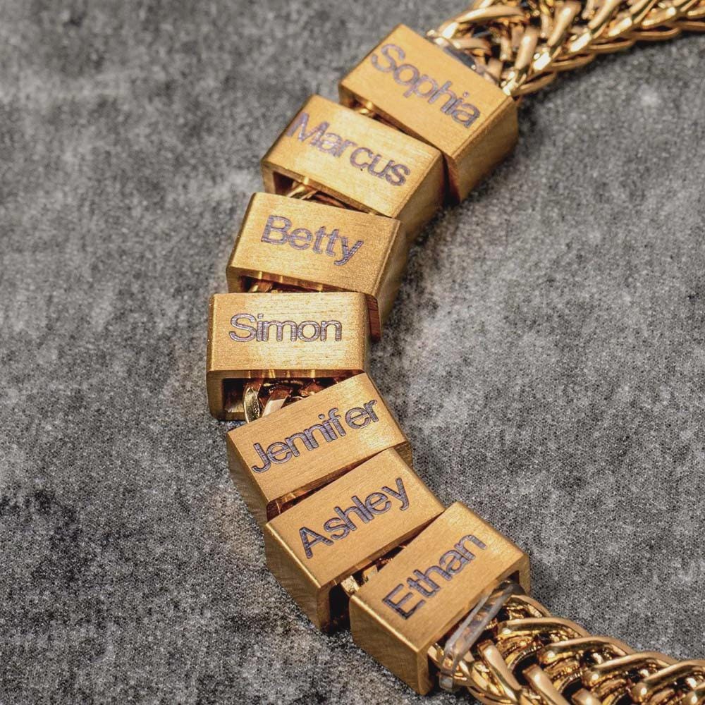 Custom Dad Bracelet with 1–12 Kids’ Names