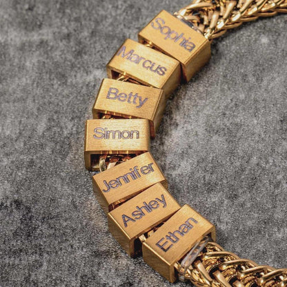 Custom Dad Bracelet with 1–12 Kids’ Names