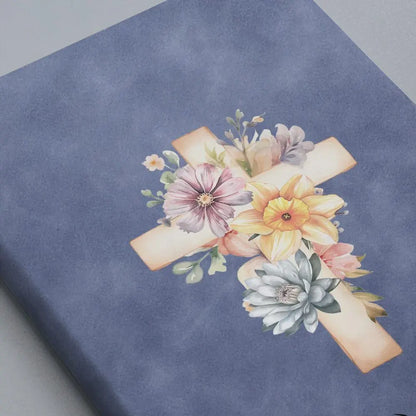 Personalized Prayer Notebook with Birth Flower Cross