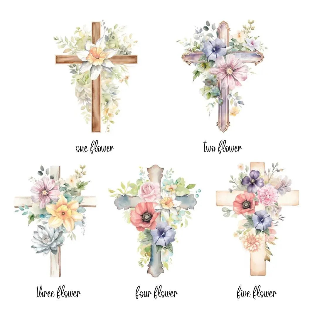 Personalized Prayer Notebook with Birth Flower Cross