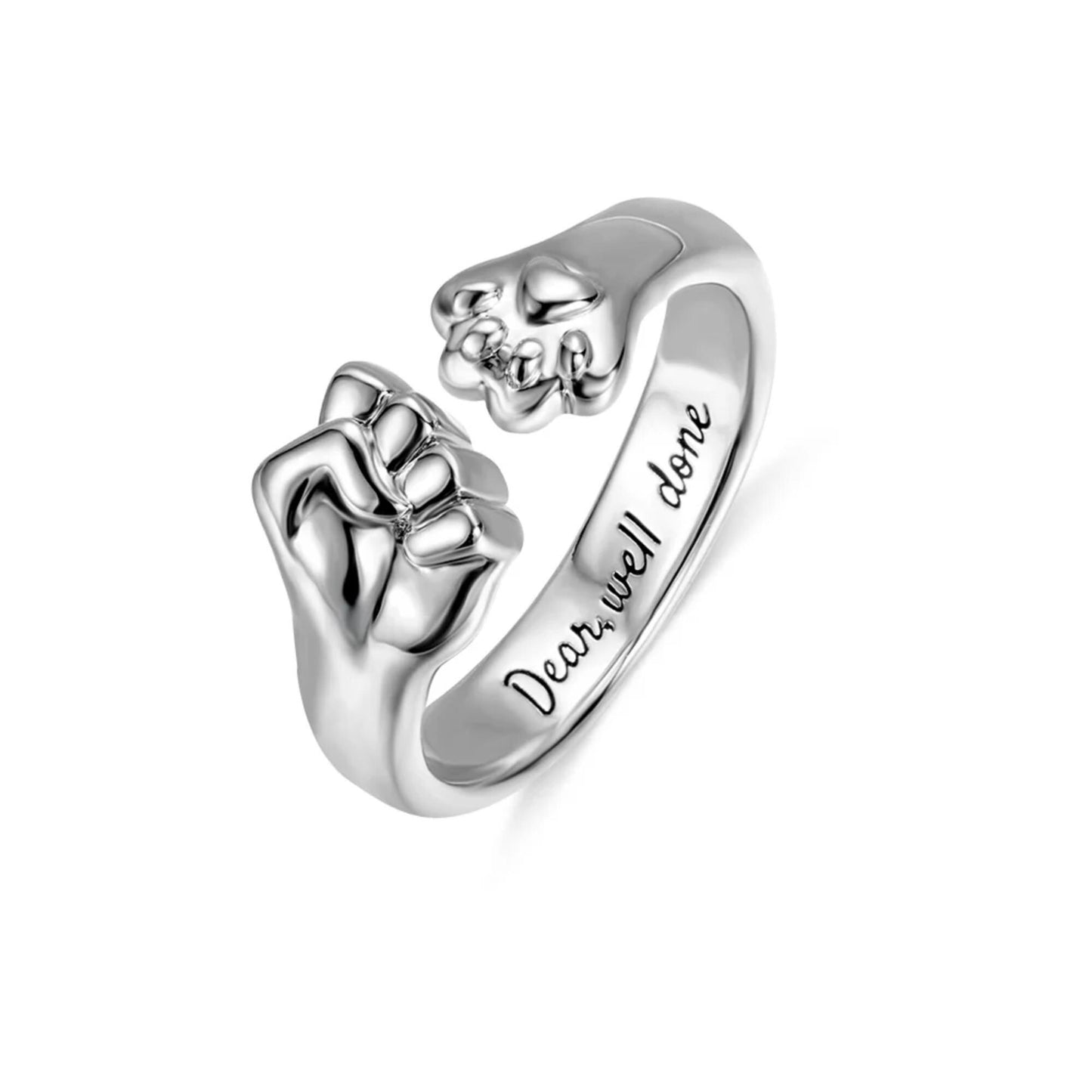 Personalized Best Friend Pet Fist Bump Ring