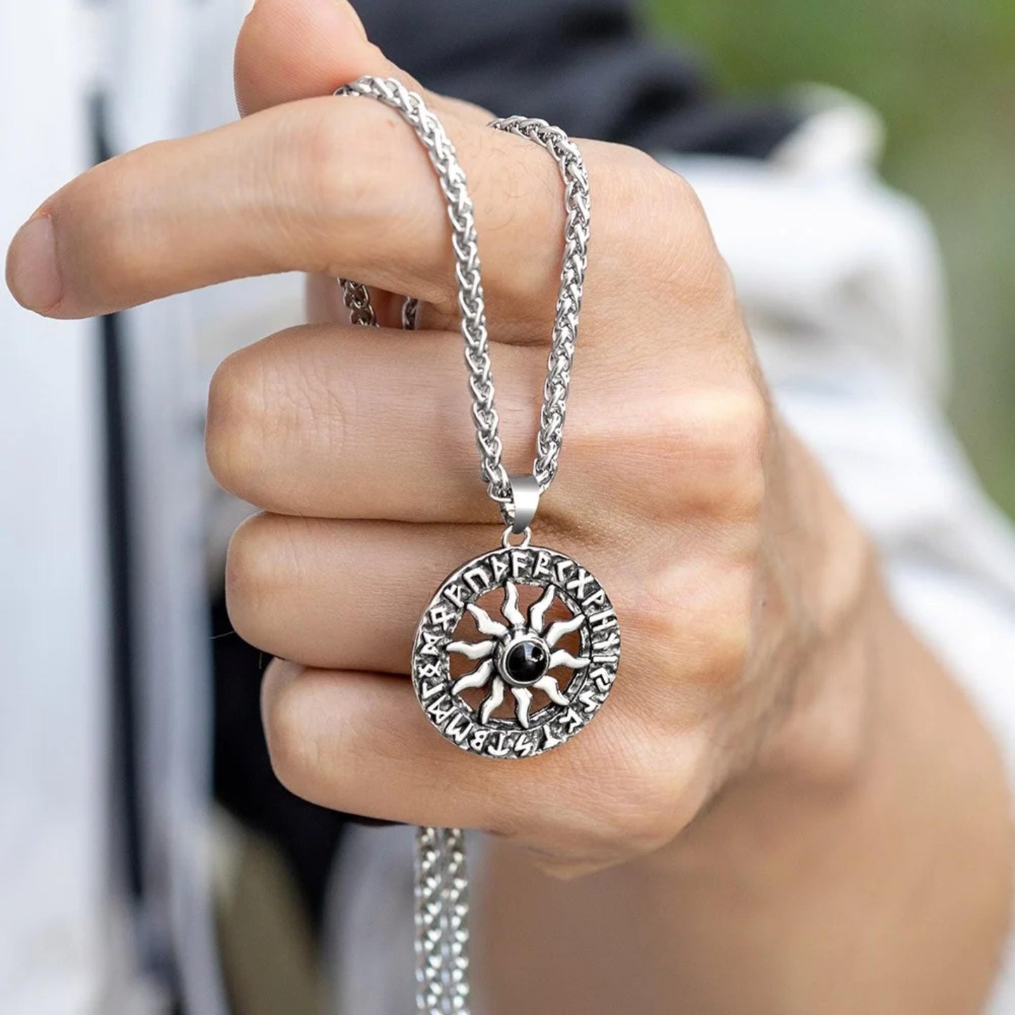 Custom Sun Photo Projection Necklace