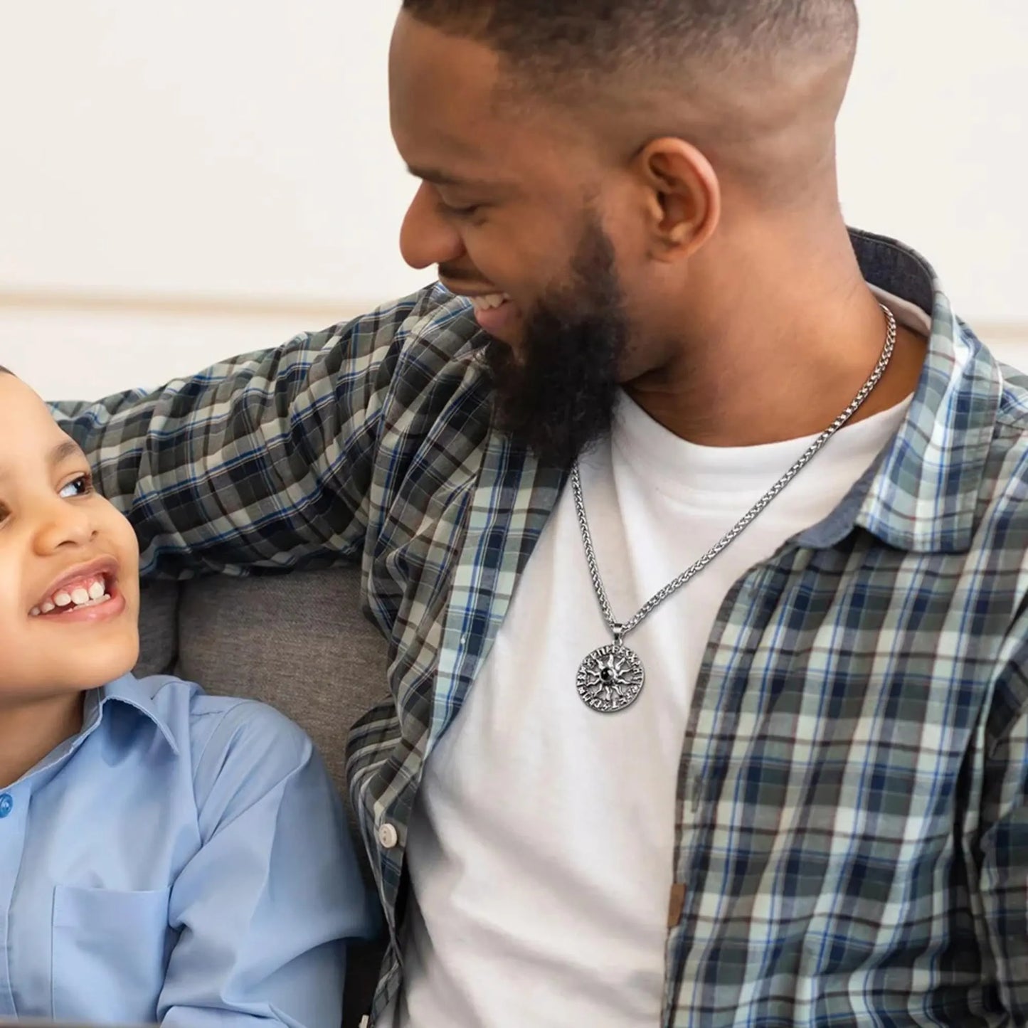Custom Sun Photo Projection Necklace