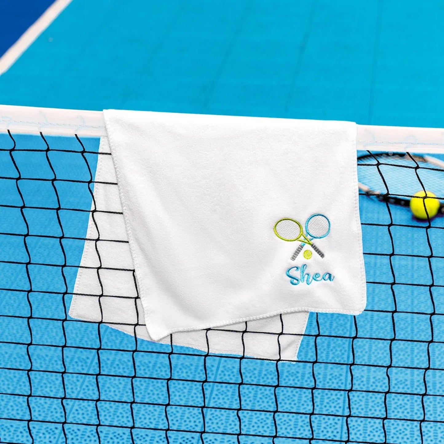 Custom Name Embroidered Tennis Towel